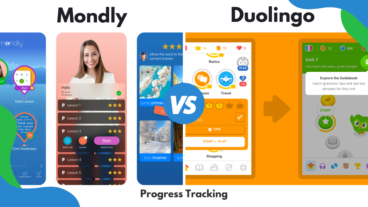 Mondly VS Duolingo 2